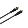 USB Type-C uz Type-C datu kabelis Tellur TLL155471, 1 m, 3 A, 60 W PD, neilona pinums, melns