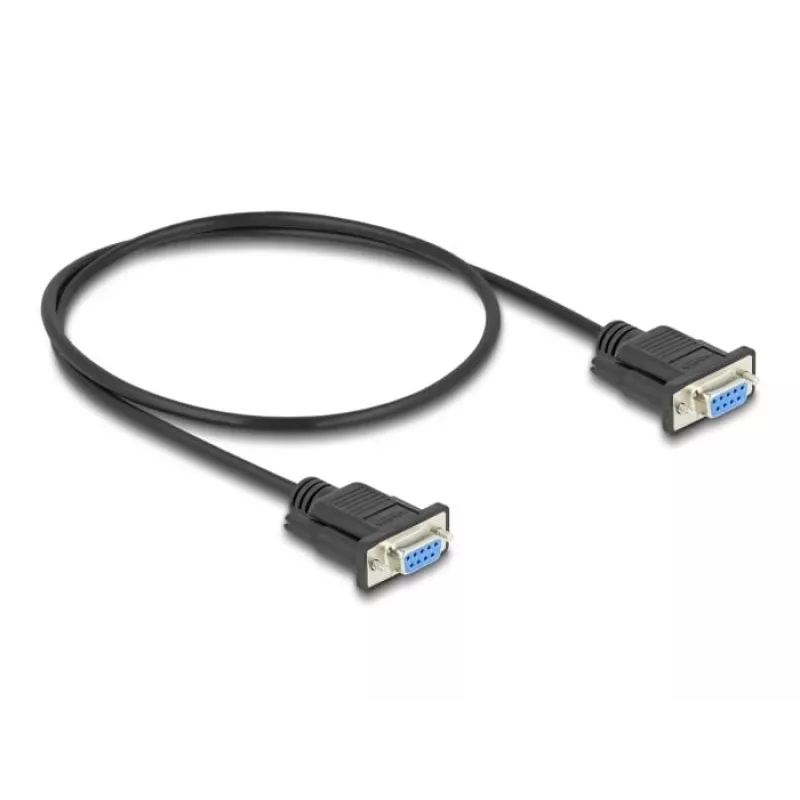 DeLOCK 86822 seriālais kabelis melns 0,5 m DB-9
