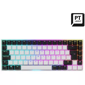 Sharkoon SKILLER SGK50 S3 Tastatūra Gaming USB QWERTY Portugāļu Balta