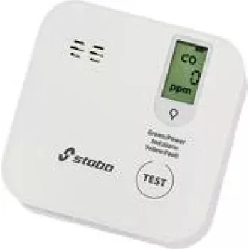 Oglekļa monoksīda signalizators Stabo CO Alarm IV Wireless, ar bateriju darbināms 3V, balts