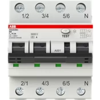 ABB RCBO slēdzis DS203NCA-C32/03P+N DS203NC C32 A30 - Miniatūrs jaudas slēdzis - 55°C-55°C (2CSR256140R1324)