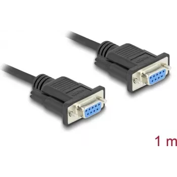 DeLOCK 86823 seriālais kabelis melns 1 m DB-9