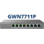 Vadāms L2 Gigabit PoE tīkla slēdzis Grandstream GWN7711P — 8x RJ-45 10/100/1000, 48V DC, Darbvirsmas/Pie sienas stiprināms