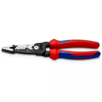 Knipex 13 72 200 ME kabeļu noņēmējs melns, zils, sarkans, nerūsējošais tērauds