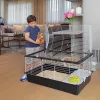 Būris FERPLAST Casita 100 Trušiem un Jūrascūciņām, Metāls/Plastmasa, 960×570×560 mm, Taupe/Balts