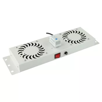 Plaukta piederums Lanview RAF115WH 2 ventilatori Balts tērauds