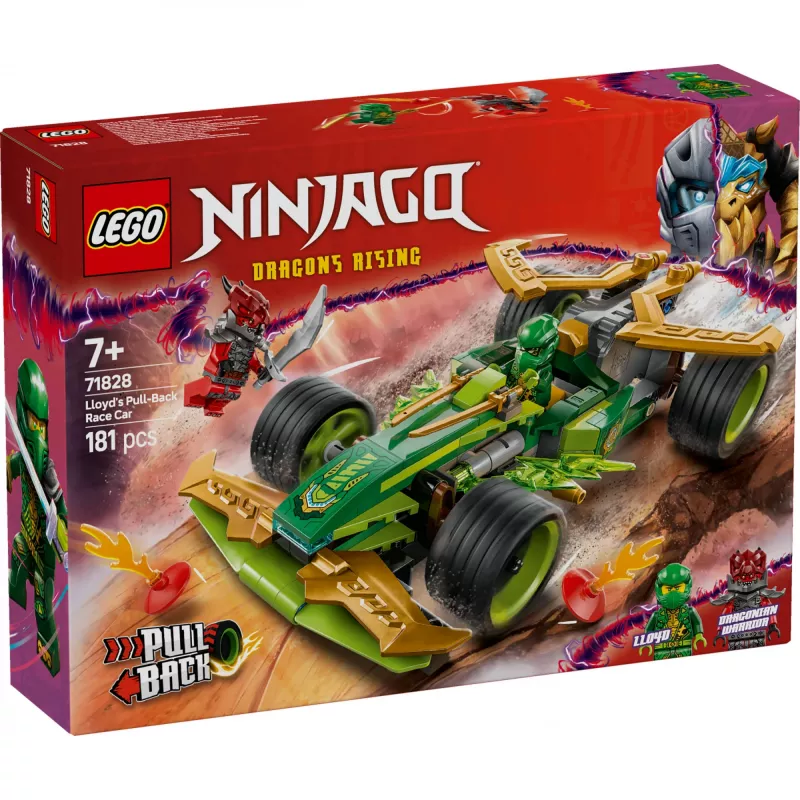 LEGO konstruktors NINJAGO Lloyd's Action Speedster 71828, 181 detaļas, 2 minifigūras, vecumam 7+