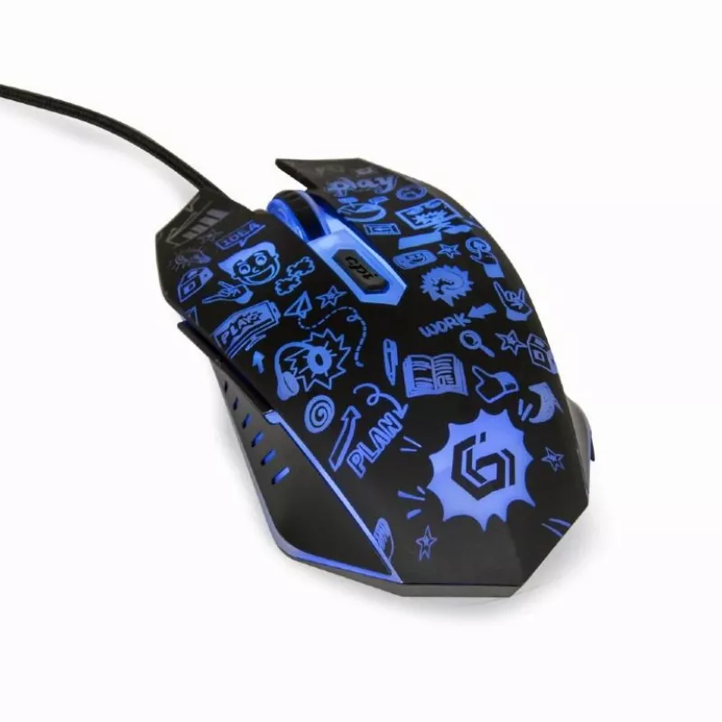USB optiskā pele MELNA/MUS-6B-GRAFIX-01 Gembird