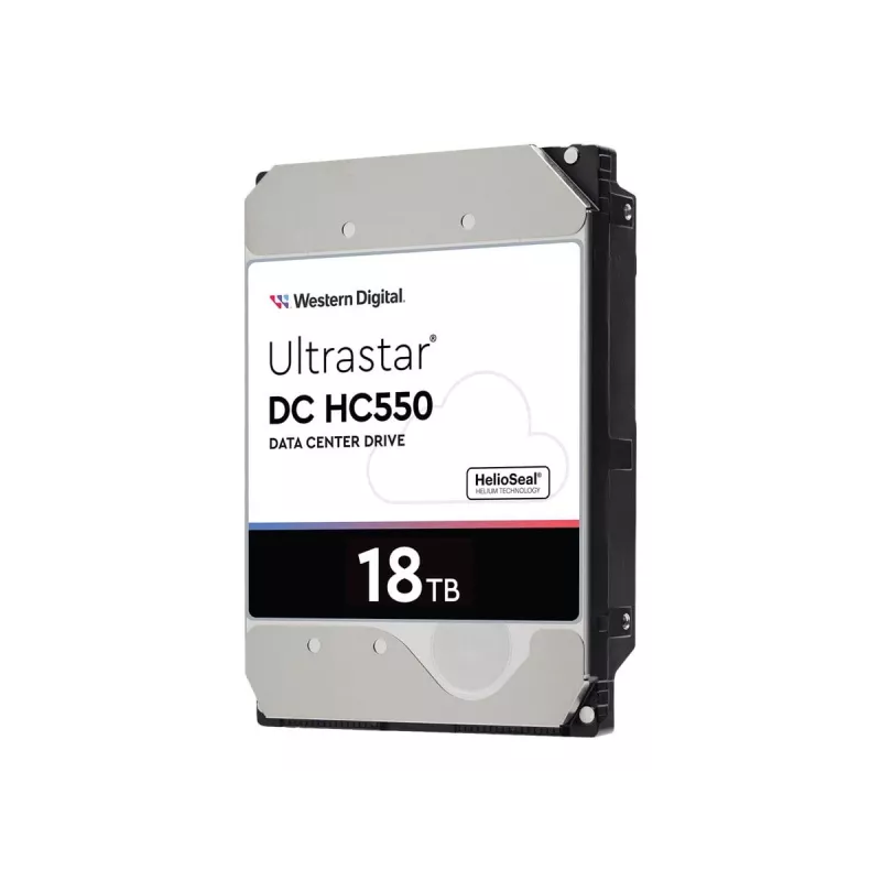 Western Digital Ultrastar DC HC550 18 TB 3,5 collu SAS 12 Gb/s uzņēmumu cietais disks (HDD), 7200 apgr./min., 512 MB (0F38353 / WUH721818AL5204)