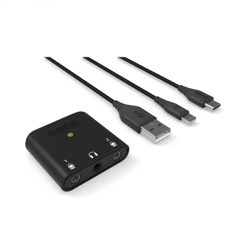 RØDE AI-Micro audio interfeiss Divu kanālu 24 bitu 48 kHz Melns