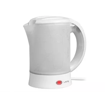 Elektriskā tējkanna LAFE LAFCZA45865, nerūsējošais tērauds, 0,6 L, 600 W, gaiši pelēka, eņģes bloķējams vāks