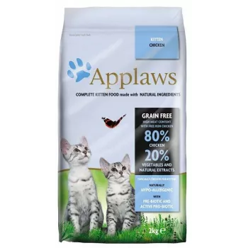 Sausā kaķu barība Applaws Kitten Chicken 2 kg — junior, olbaltumvielas 38%, tauki 17%