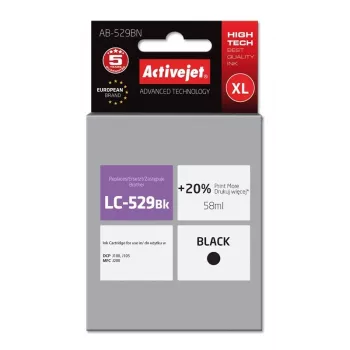 Activejet AB-529BN tinte (aizstājējs Brother LC529BK; Supreme; 58 ml; melna)