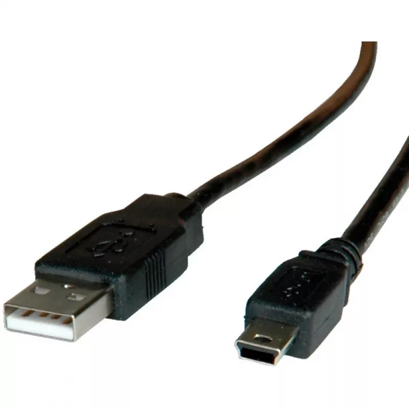 ROLINE USB 2.0 kabelis, Type A - 5 kontaktu Mini, 1,8 m (11.02.8719)
