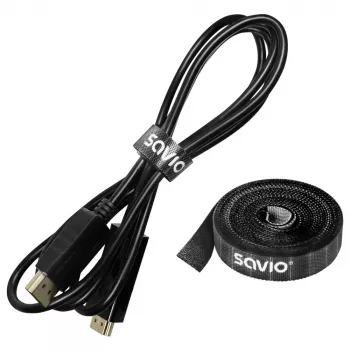 Kabeļu turētājs Savio OC-06 Universāls Melns
