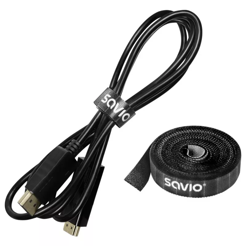 Kabeļu turētājs Savio OC-06 Universāls Melns