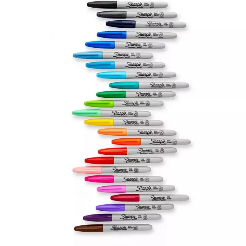 Sharpie smailā gala pastāvīgais marķieris, melns, 12 gab.