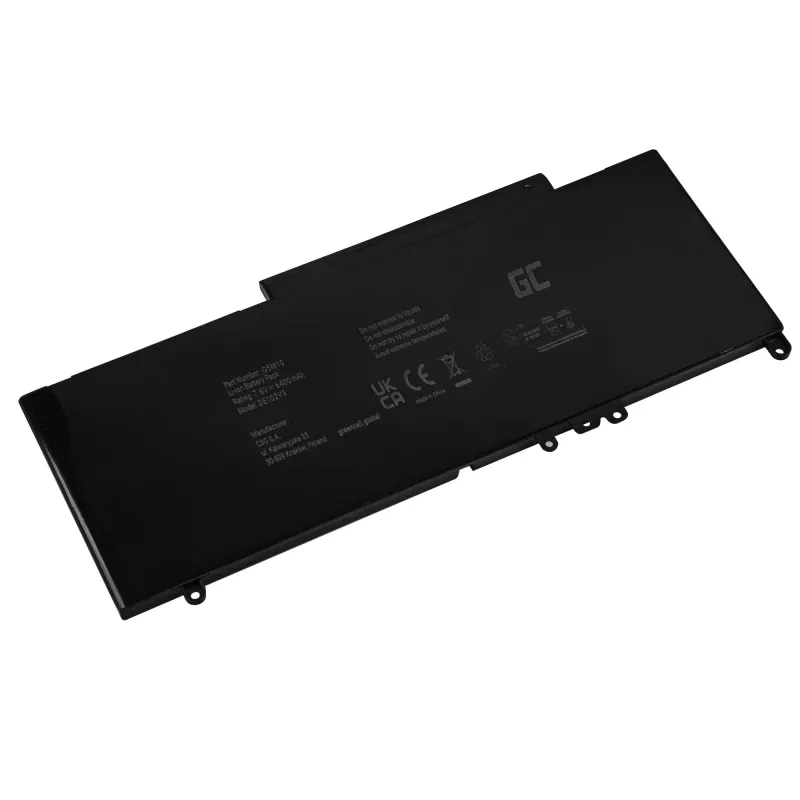 Baterija zaļa Cell DE102V3 priekš DELL Latitude E5250 E5450 E5550, 7.6V 6200mAh LiPo, melna