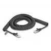 DeLOCK RJ45 spirālvada kabelis vīrs pret vīru Cat.5e 3 m melns