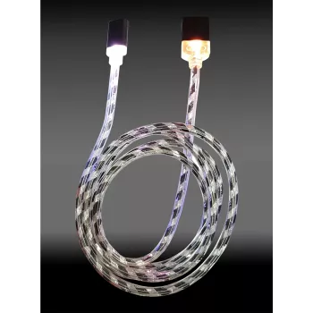 LC-POWER kabelis USB-Micro-1M-8 1m melns/sudrabs, USB A uz Micro-USB (LC-C-USB-MICRO-1M-8)