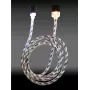 LC-POWER kabelis USB-Micro-1M-8 1m melns/sudrabs, USB A uz Micro-USB (LC-C-USB-MICRO-1M-8)