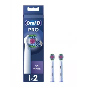 Zobu sukas galviņas Oral-B 3D balta EB18-2 – rezerves galviņas, 2 gab. iepakojumā