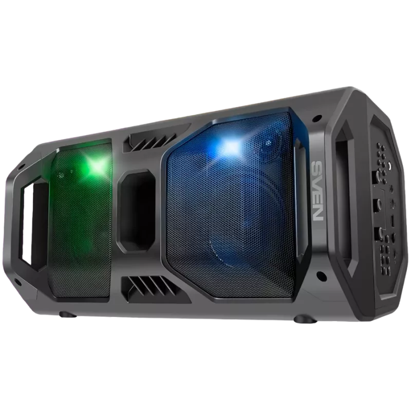 Skaļrunis SVEN PS-600, melns (50W, TWS, Bluetooth, FM, USB, microSD, LED displejs, 4000mAh)