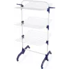 Drēbju žāvētājs Leifheit Pegasus 1081529, salokāms metāla/plastmasas žāvētājs, žāvēšanas telpa 42 m, riteņi, pakaramo kronšteini, 76,5×700×1450 mm