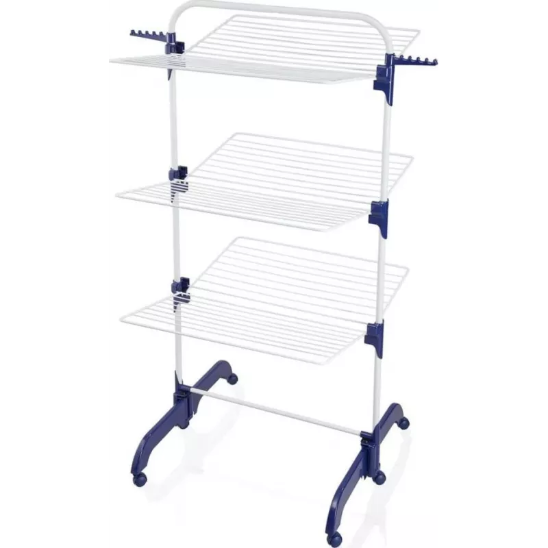 Drēbju žāvētājs Leifheit Pegasus 1081529, salokāms metāla/plastmasas žāvētājs, žāvēšanas telpa 42 m, riteņi, pakaramo kronšteini, 76,5×700×1450 mm