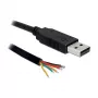USB kabelis DeLOCK USB2.0/TTL 6 1,8 m melns