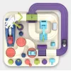 Rotaļu sacīkšu trases komplekts Extralink TOYS — viedās automašīnas spēļu komplekts, modulāras trases detaļas, ar baterijām darbināmi transportlīdzekļi