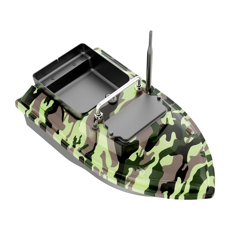 Ēsmas laiva Flytec V050 ar 12000mAh bateriju, maskējoši zaļa — radio vadāms ēsmas padeves kuģis