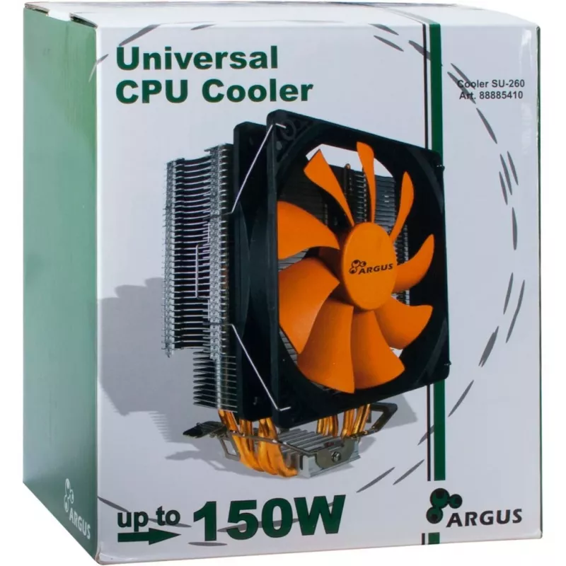 Inter-Tech Argus SU-260 - procesors - dzesētājs - 12 cm - LGA 1150 (Socket H3) - LGA 1151 (Socket H4) - LGA 1155 (Socket H2) - LGA 1156 (Socket H) - LGA 775... - AMD A - Intel® Celero