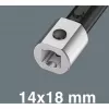 Griezes momenta piederumi Wera Click-Torque X 7 ar melni zaļu rokturi, kvadrātveida piedziņas ieliktnis 14x18 mm