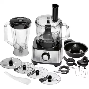 ProfiCook PC-KM 1063 virtuves kombains 1200 W 1,75 L melns, nerūsējošais tērauds