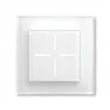 Smart glass push-button HomeMatic Homematic IP Glass push-button, 230 V, 868 MHz, balta, 54.5×54.5×29 mm
