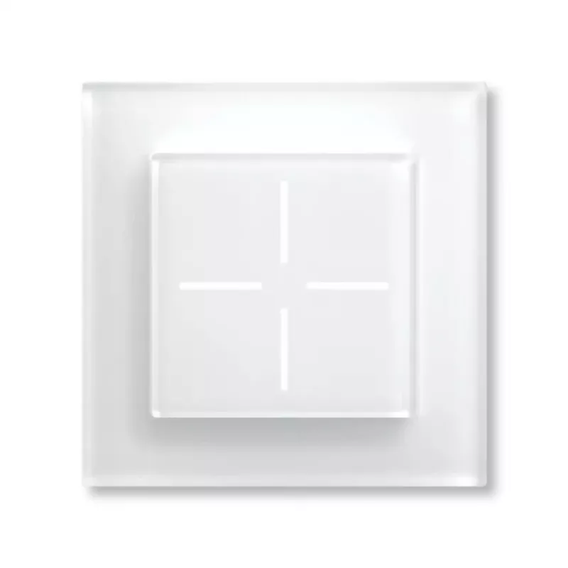 Smart glass push-button HomeMatic Homematic IP Glass push-button, 230 V, 868 MHz, balta, 54.5×54.5×29 mm