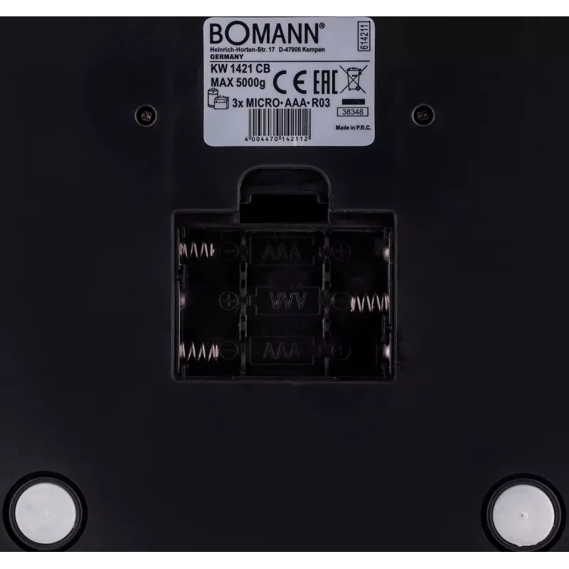 Bomann KW 1421 CB - LCD - melna - nerūsējošais tērauds - 160 x 230 x 18 mm - 18 mm - AAA - nerūsējošais tērauds (614211)