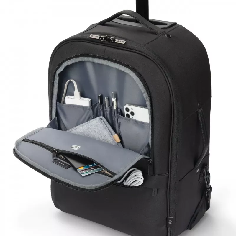 DICOTA Eco CORE mugursoma ar riteņiem 14–16 collas, melna