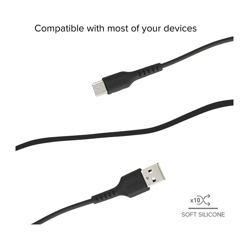 SBS TECABLEMICRO2K 2m USB A Micro-USB B vīrišķais vīrišķais melns USB kabelis (TEKabelMICRO2K)