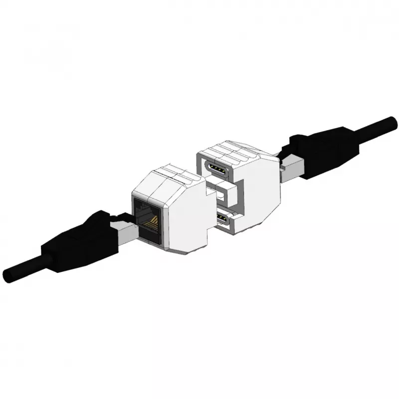 Savienotājs RJ45 ALLNET TP-TP CAT6A 8 kontaktu magnētisks PoE atbalsts 10G