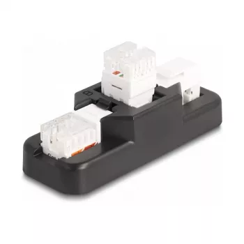 DeLOCK Keystone LSA komplekts RJ45 RJ11 Cat.6 melns klipšu turētājs