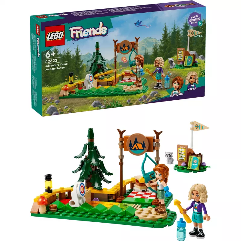 Konstruktors LEGO Friends Loka šaušanas piedzīvojumu nometne 42622 — 157 gab., 2 minifigūras, vecums 6+