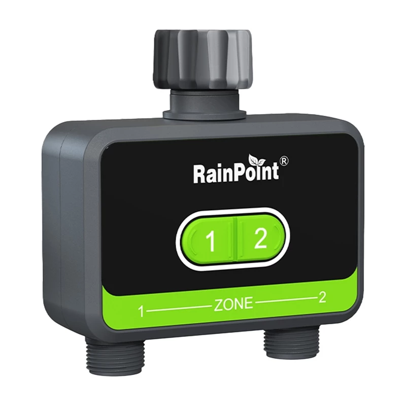 Apūdeņošanas kontrolieris RainPoint HTV210B 2 zonu ar lietotnes vadību (modelis HTV210B)