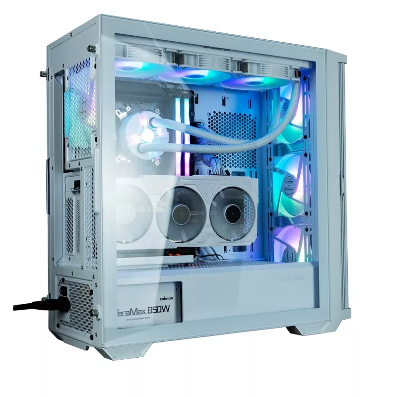 Zalman Z10 DUO ATX ZM-IF120 x4 Balts