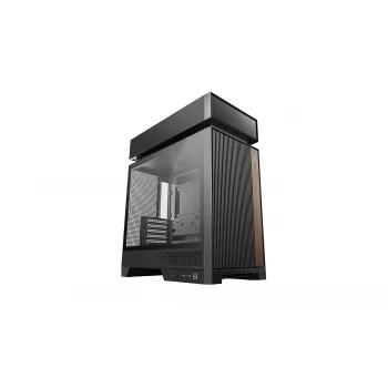 PC korpuss DeepCool CL660 Melns — ATX/Micro-ATX/Mini-ITX, rūdītais stikls, 2x3,5 collu + 1x2,5 collu, priekšā 140 mm, augšā/aizmugurē 120-140 mm