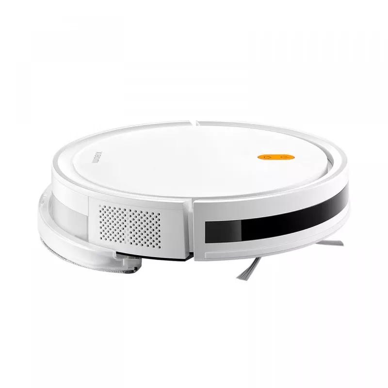 Robot vacuum Xiaomi E5 balta — 2000 Pa sūkšanas jauda, 2600 mAh baterija, 110 min darbības laiks, 0.4 L putekļu tvertne, mitrā slaucīšana