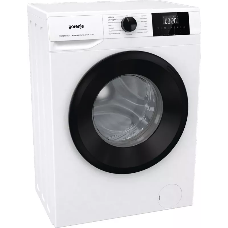 Brīvi stāvoša veļas mazgājamā mašīna Gorenje W3NGPI72SBS, 7 kg, 1200 apgr./min, invertora motors, tvaiks, 15 programmu, balta