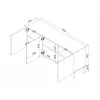 Cama 3D kumode PALAZZO BIS 151x40x75 matēts melns