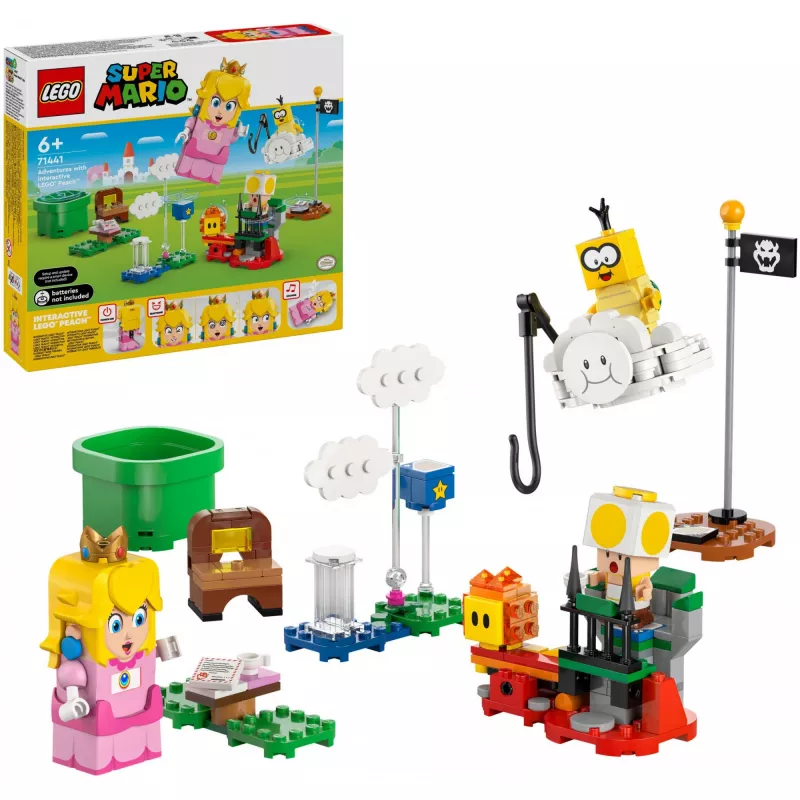 LEGO 71441 Super Mario interaktīvā LEGO Peach figūras komplekts, saderīgs ar LEGO sistēmu